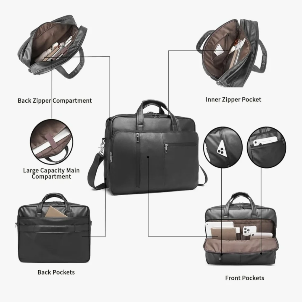 Seyfocnia Men's Messenger Laptop Bag